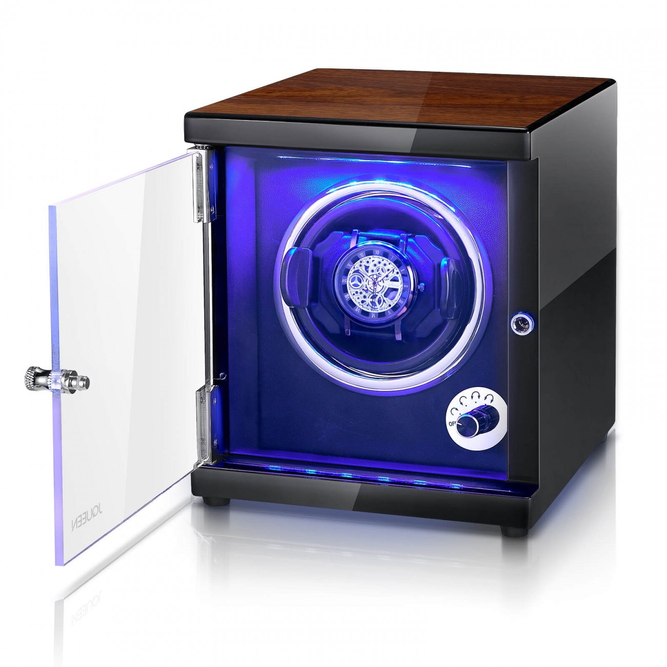 JQUEEN Single LED Watch Winder for Automatic Watches with