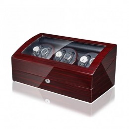 Jqueen Wooden Six Piece Watch Winder Red