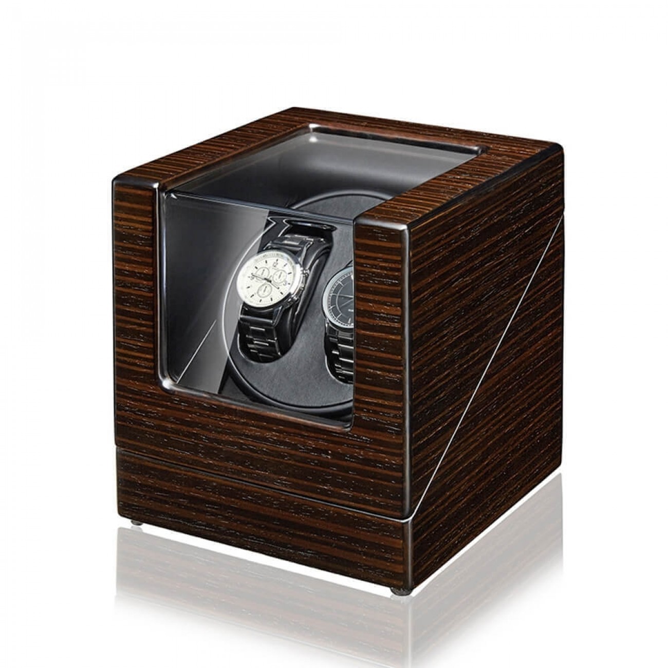 Jqueen Double Automatic Watch Winder Black Ebony