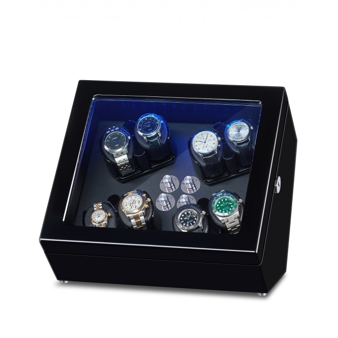 Sepano watch winder for automatic watches with storage compartments for watches of all sizes, Japanese Mabuchi motor