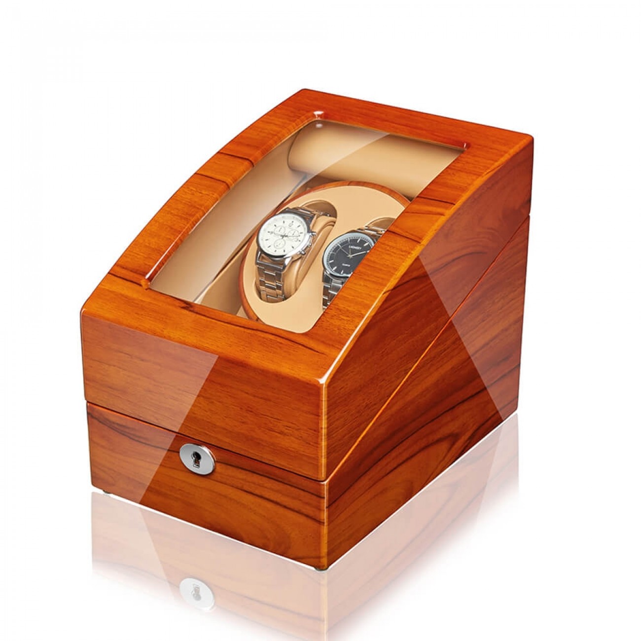 Best Jqueen Wooden Double Watch Winder Red
