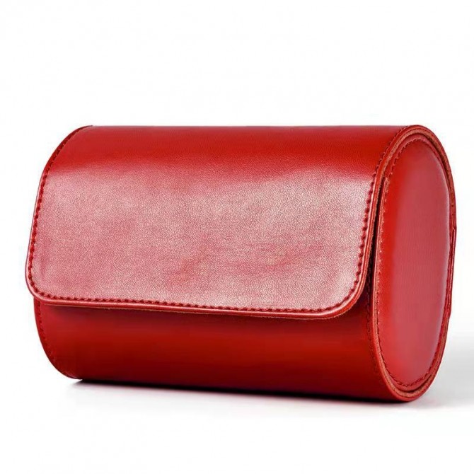 Jqueen Leather Double Watch Roll red