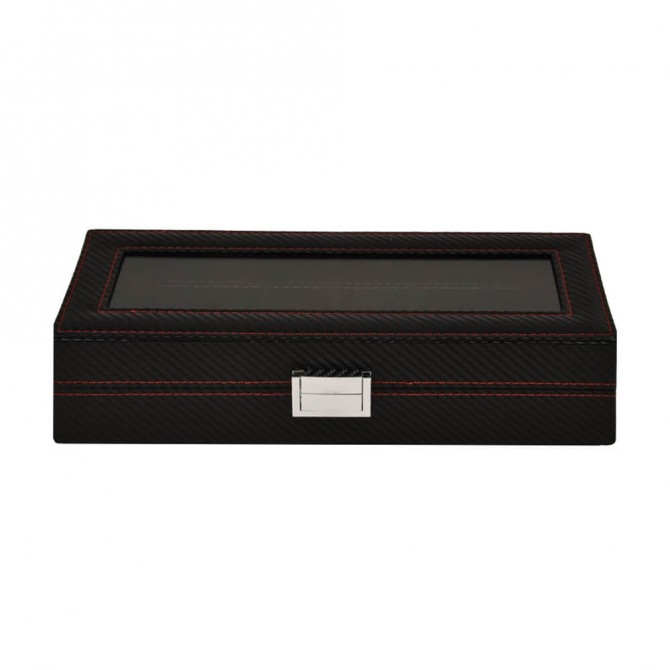 Discount Sepano Leather Watch Box With 6 Slots Display Case Black