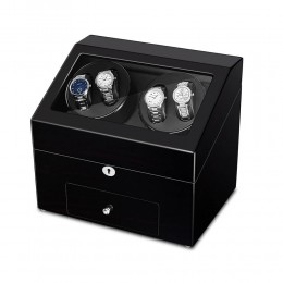 Luxury Sepano Wooden Quad Watch Winder Balck