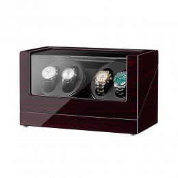 Best Jqueen Wooden Quad Watch Winder Black