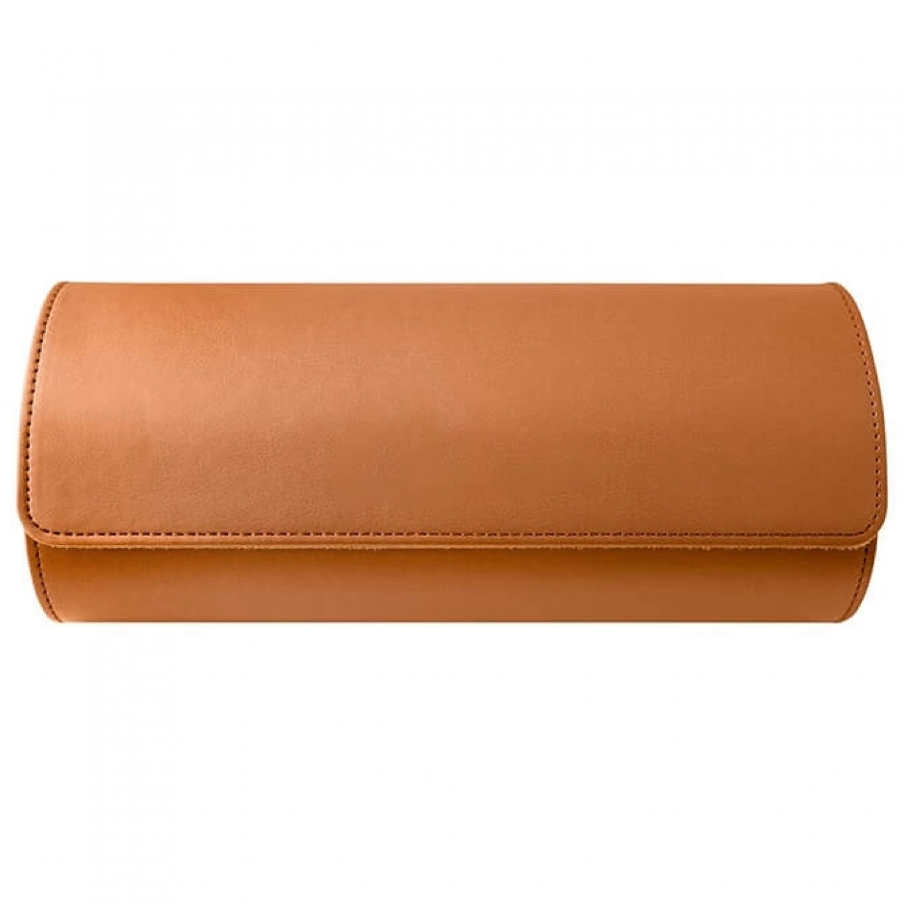 Jqueen Brown Leather Watch Roll Travel Case For Watches