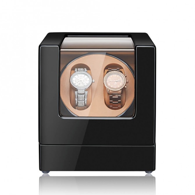 Discount Sepano Leather Double Watch Winder Black